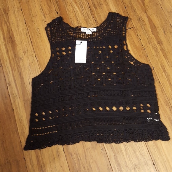 Black see-through tank top - Picture 1 of 4